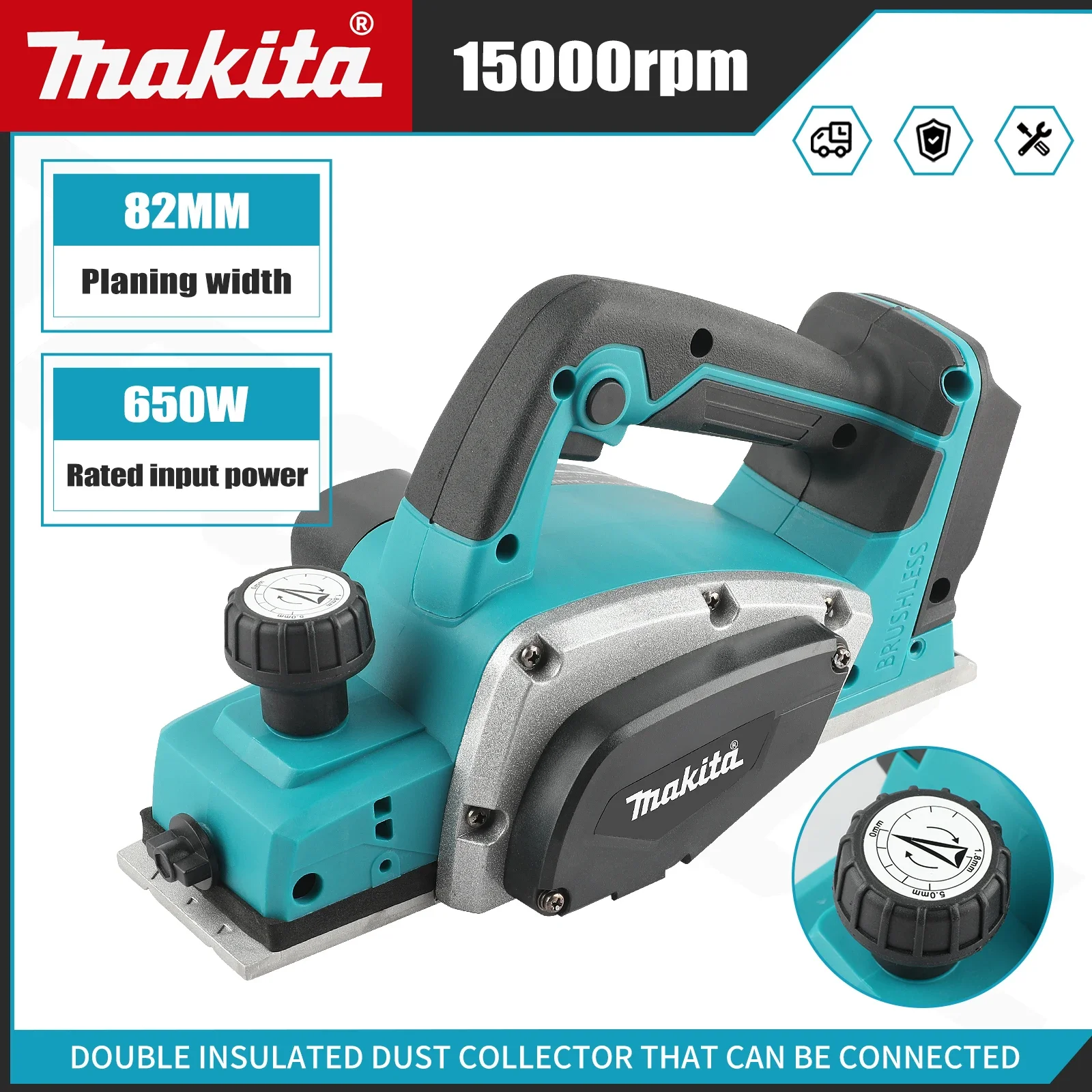 Planer Handheld Electric - DKP180: مِكْشَاف كهربائي لاسلكي بدون فرشاة،