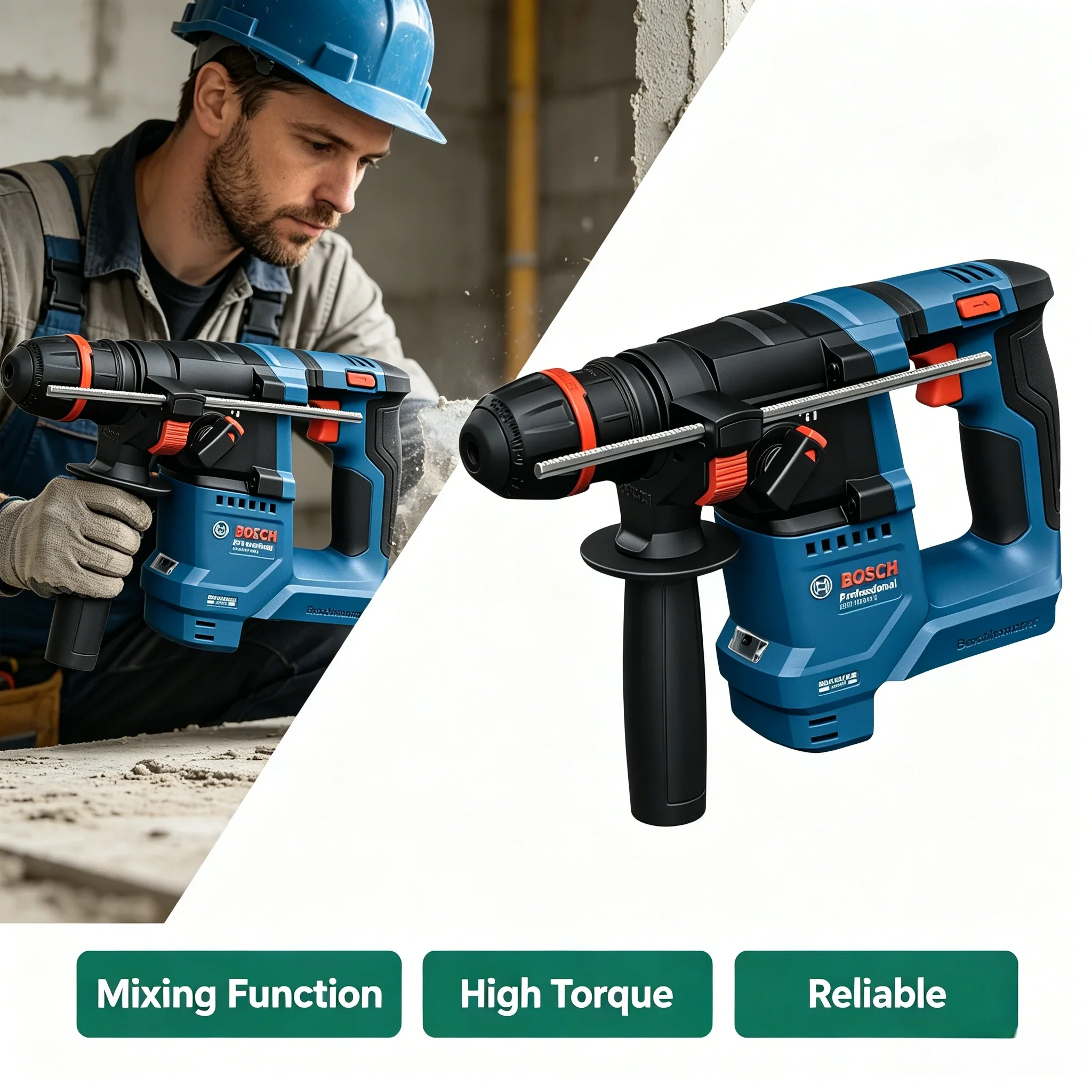 مطرقة دوارة لاسلكية بدون فرشاة - مراجعة Power Tools Professional وسعره